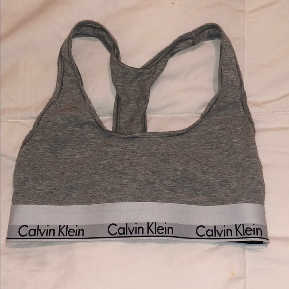 Calvin Klein gray sports bra